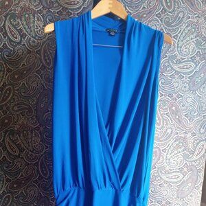 Show Your Summer Style with Confidence in this Silk Dark Blue Mini Dress